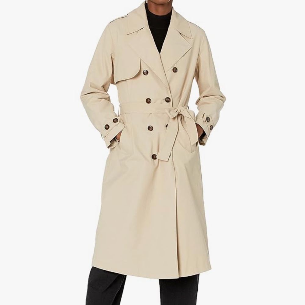 The Drop Women's Beige/Hummus Trench Coat